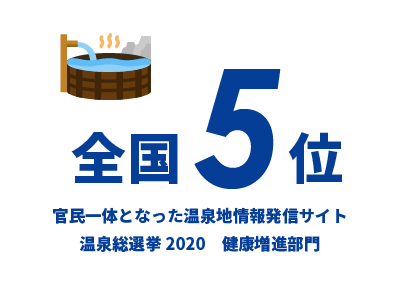 官民一体となった温泉地域情報発信サイト　温泉総選挙2020 健康増進部門